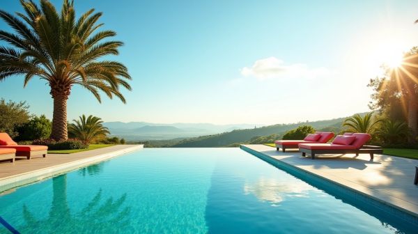 Piscine coque avec plage immergée avec Neptune Piscines